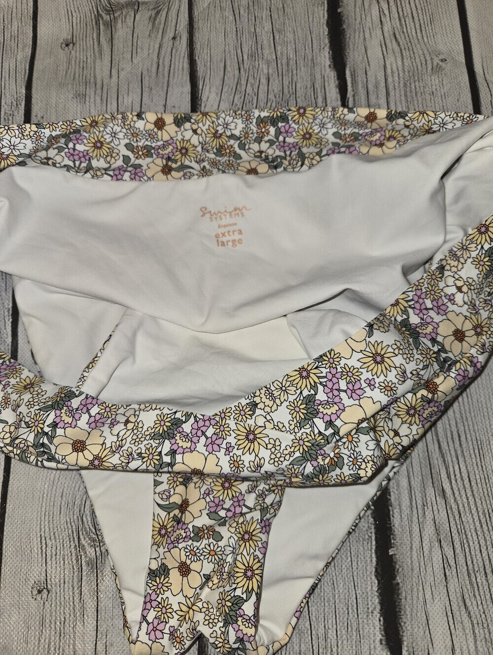 Swim Systems 38D Floral Tankini Swim Top & Bikini Bottoms Two Piece Set - Picture 7 of 8